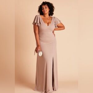 Birdy Grey Crepe Taupe Hannah Dress Size XS